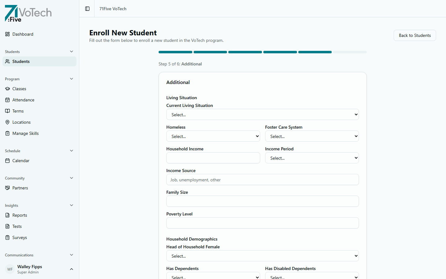 Step 5 — Additional information and sensitive data (light theme)